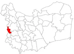 Location in Tulcea County