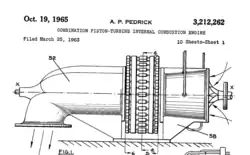 Image of a patent showing part of an internal combustion engine