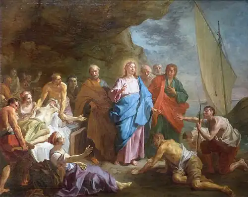 Christ Healing the Sick on the Shore of the Sea of Galilee by Pierre Dulin