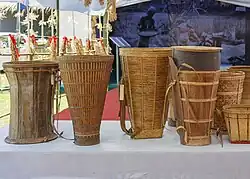Various types of Dusun baskets