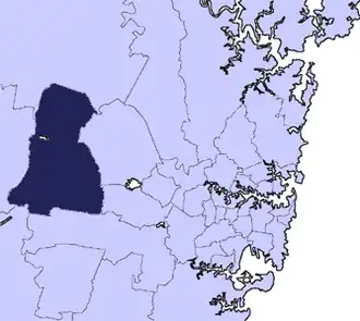Location in Metropolitan Sydney