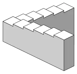 Left part of the Penrose stairs
