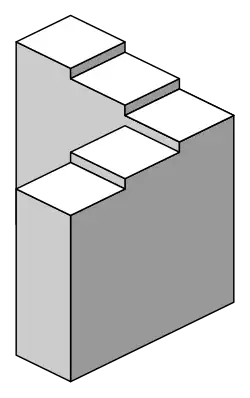 Right part of the Penrose stairs