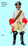 Uniform of the Penthièvre Cavalry from 1740 to 1757