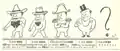 Communist caricature of Per Albin Hansson, portraying his transition from anti-militarist agitator to defense minister