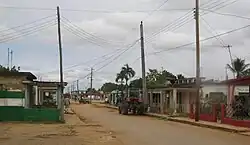A rural road near town's central road.