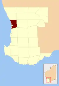 Location in Western Australia