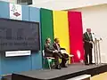 Speakers on the platform