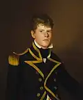 Peter Rainier (1784-1836) in 1806, just after first being made captain at only 21 under Edward Pellew, painted in India by Thomas Hickey, National Maritime Museum