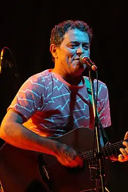 Combe performing in July 2008