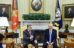 Petro Poroshenko and Donald Trump in the Oval Office