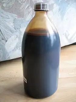 Image 1Sample of crude oil (petroleum) (from Oil refinery)