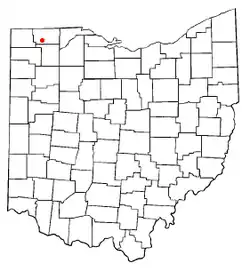 Location of Pettisville in Ohio