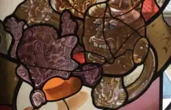 Detail of stained glass artwork