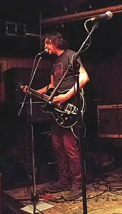 Wandscher performing with Bad Luck Johnathan at the Hideout, Chicago in 2015