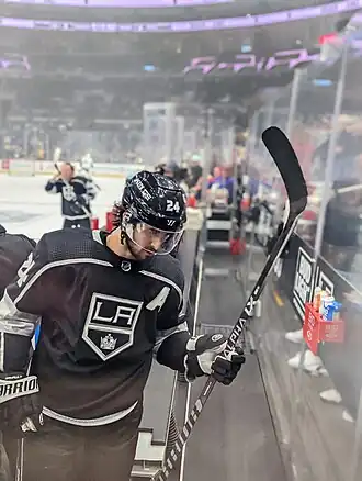 Phillip Danault following a warm-up during the 22-23 season