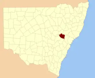 Location in New South Wales