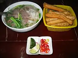 Phở, Vietnamese noodle soup, considered a Vietnamese national dish