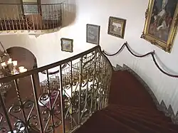 View of foyer from the top of the main staircase