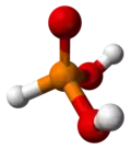 Ball and stick model of phosphorous acid