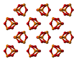 Packing of P4O6 molecules in the crystal structure