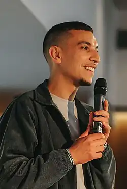 Youssef Swatt's during his release party at the National Theatre of Brussels, June 2022