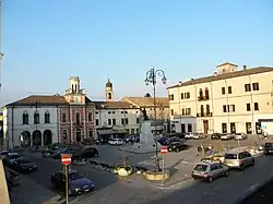 Piazza Garibaldi with the Town Hall.