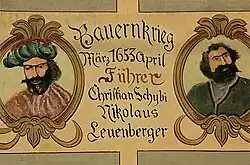 Painting of two bearded men in 17th-century dress