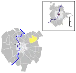 Position of the quartiere within the city