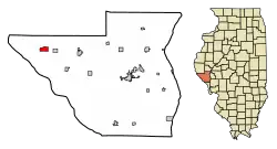 Location of Hull in Pike County, Illinois.