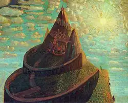 Image 110Le Château — Conte de fées (Lithuanian: Pilis — Pasaka) by Mikalojus Konstantinas Čiurlionis (1909) (from Culture of Lithuania)