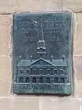 Plaque commemorating the old town house which was demolished to make way for the Caird Hall