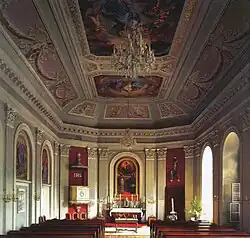 Interior of the Catholic chapel