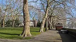 The gardens and the River Thames