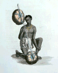 India, 1807. Pinak, a bowed. stick zither.