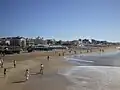View of the beach from the pier