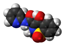 Space-filling model of the piroxicam molecule