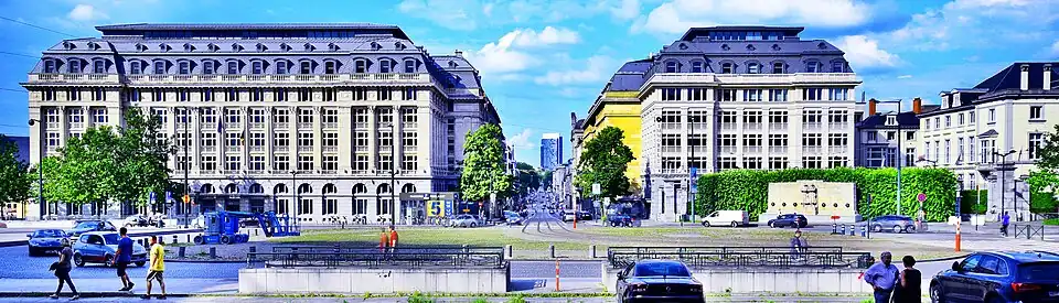 The Place Poelaert seen from the stairs of the Palace of Justice