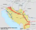 The main lines of the German plan of attack against Yugoslavia (in Spanish).