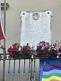 Commemoration plaque on the Palazzo Municipale, Erice (1910)