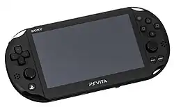 A photograph of a PCH-2001 model PlayStation Vita