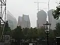 The towers under construction in 2011