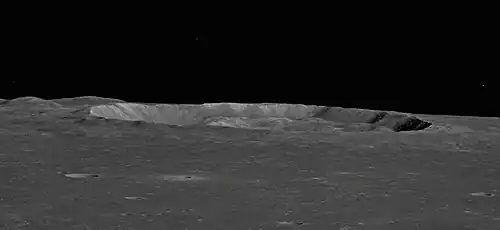 Highly oblique view from Apollo 10, facing northwest