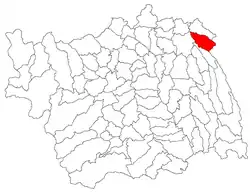Location in Bacău County