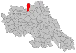 Location in Iași County