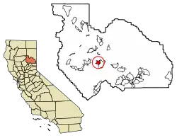 Location in Plumas County and the state of California