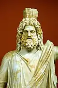 Upper portion of statue of Plouton