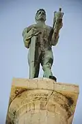 View of statue from close distance.