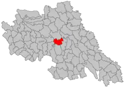 Location in Iași County