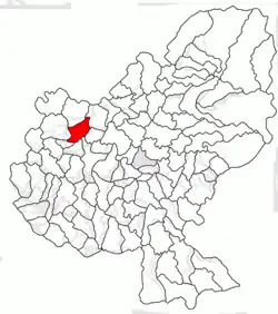 Location in Mureș County
